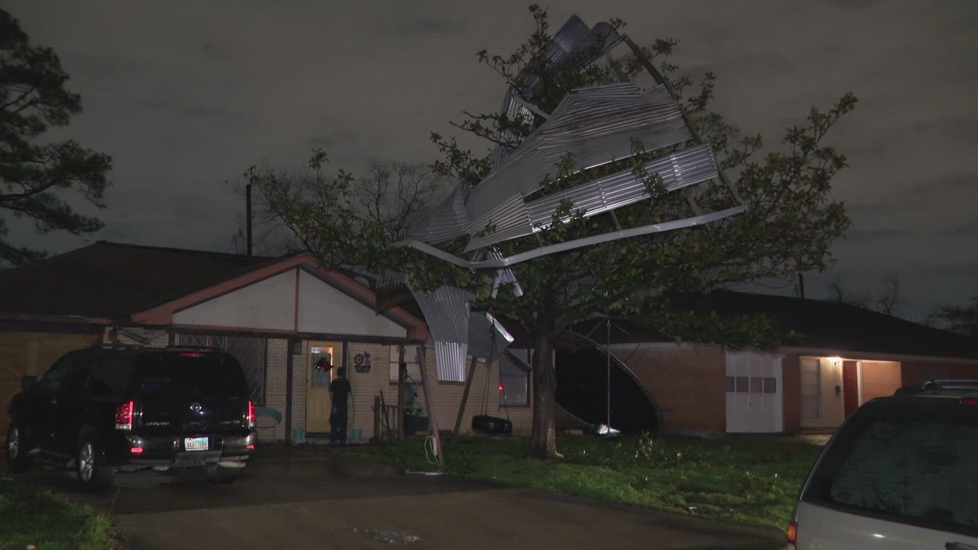 A home in Pasadena sustained significant damage. The owner and her daughters said they were grateful that no one was hurt.