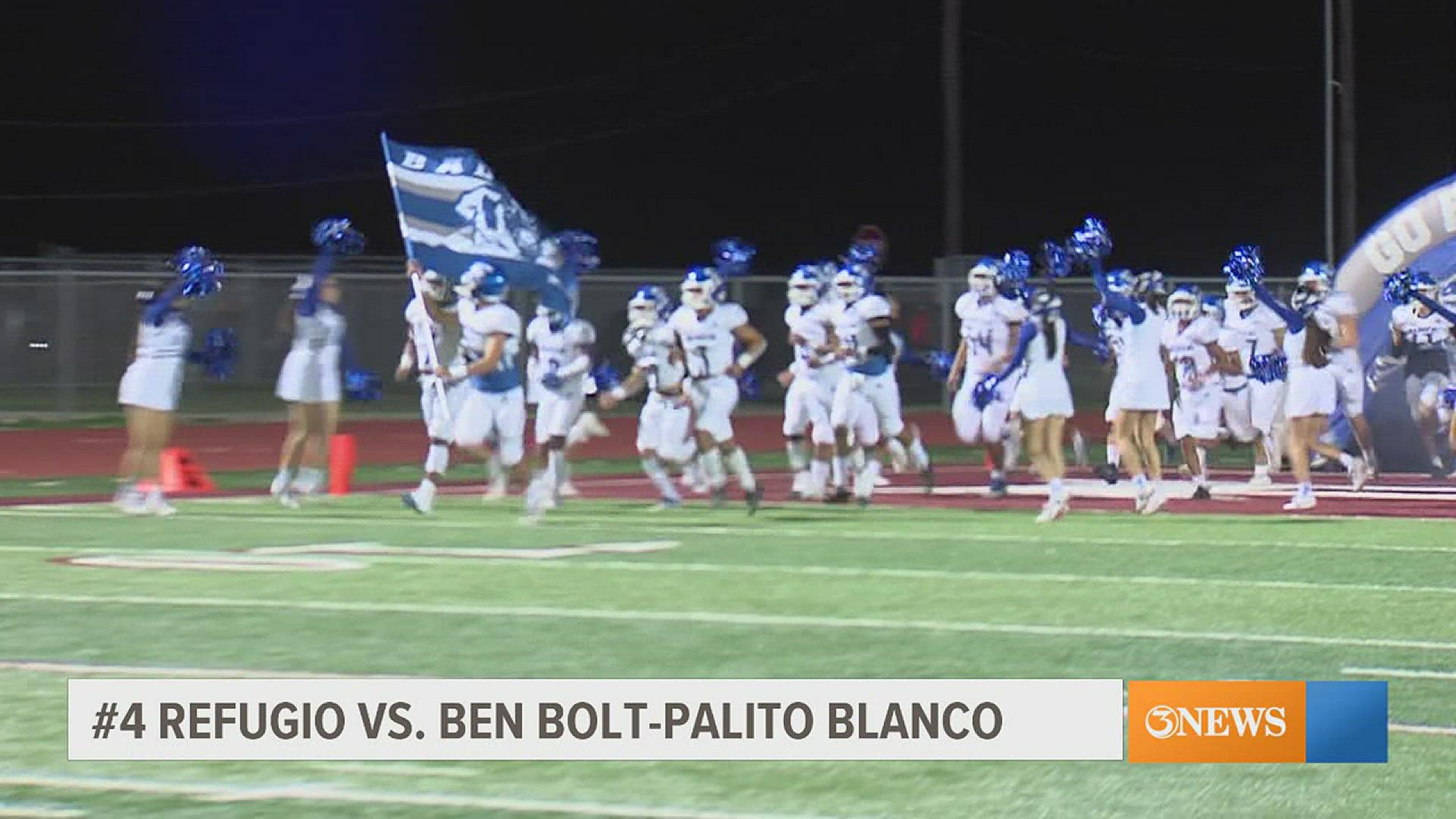 Refugio scored early and often in a 66-14 win over Ben Bolt-Palito Blanco and Three Rivers ran over Freer 62-19 in first round action.