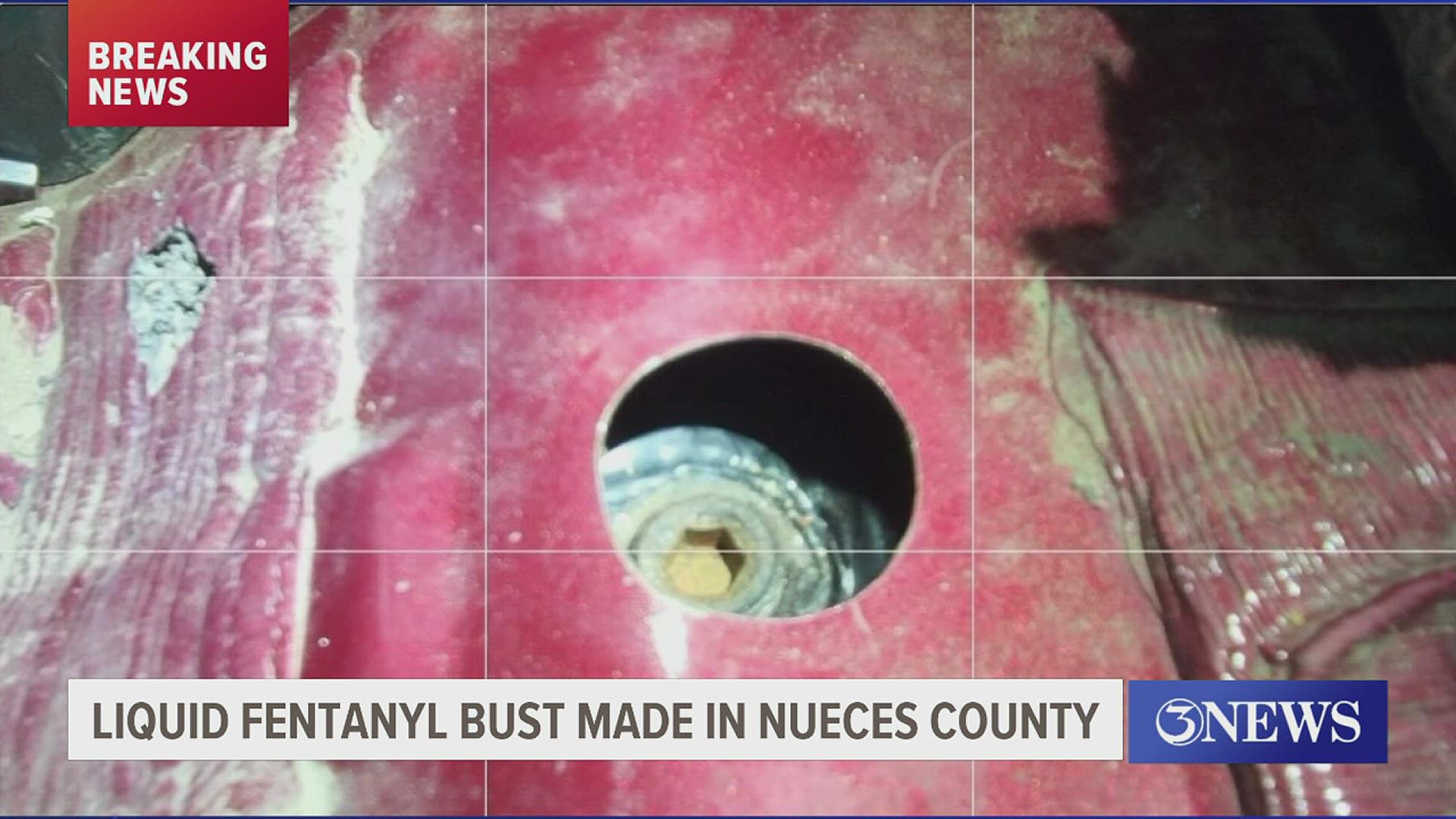 A traffic stop just south of Robstown on Wednesday has turned into a history-making drug bust. It was also the first liquid fentanyl bust in Nueces County.