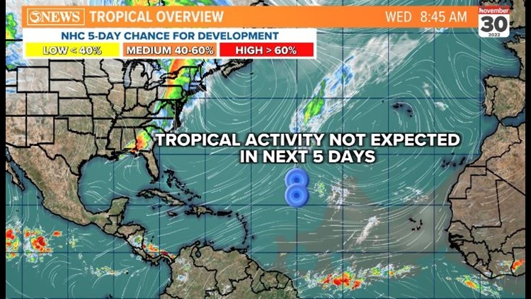 TROPICAL UPDATE: Hurricane season comes to an end. No activity expected in Atlantic