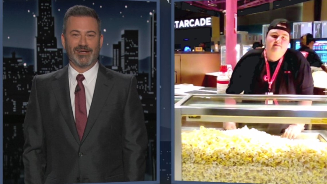 Popcorn Guy interviewed on Jimmy Kimmel Live