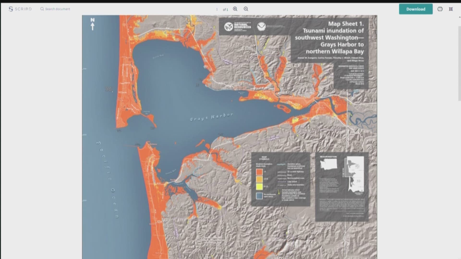 Quake study predicts up to 60foot tsunami in SW Washington