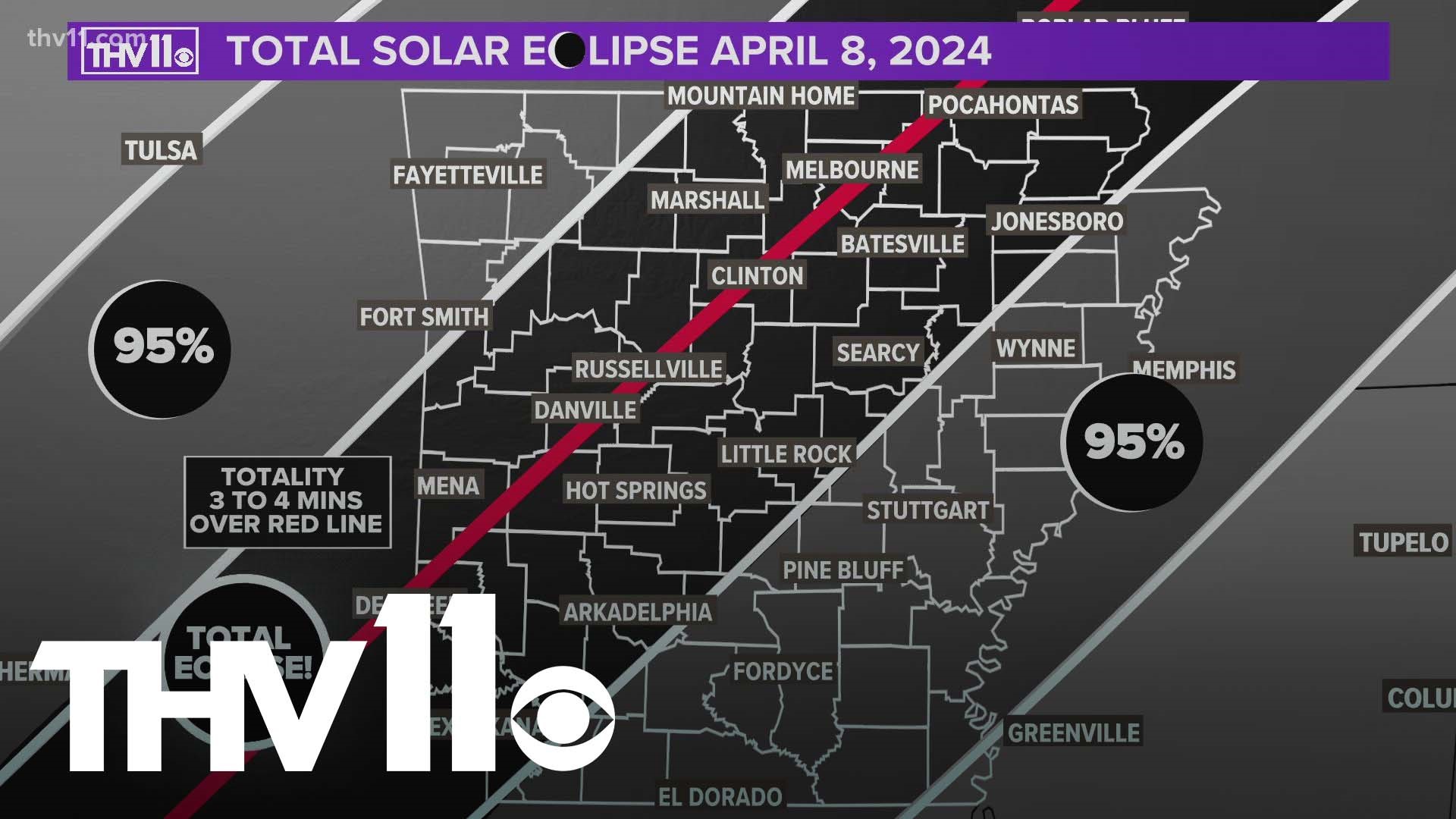 2024 Eclipse Path Arkansas Map Karon Brunhilde