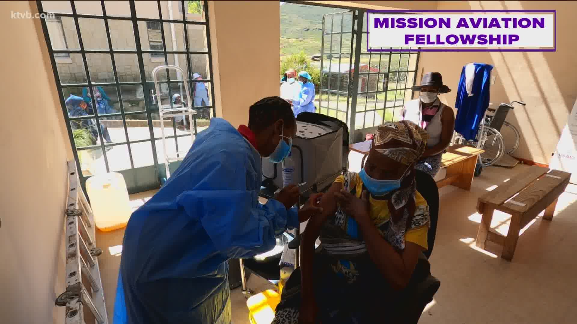Mission Aviation Fellowship is helping to deliver vaccines to healthcare workers at remote clinics in Lesotho, a small mountainous country.