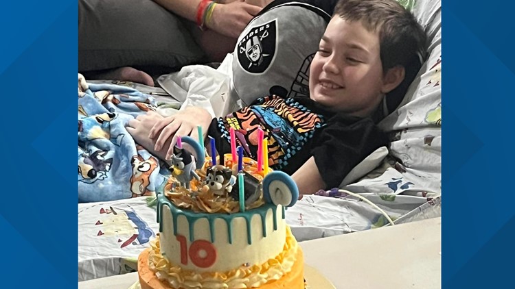 Community pitches in to make 10th birthday party special boy with a brain tumor