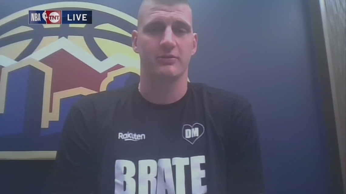 Meaning behind Nikola Jokic's 'brate' shirt during MVP interview