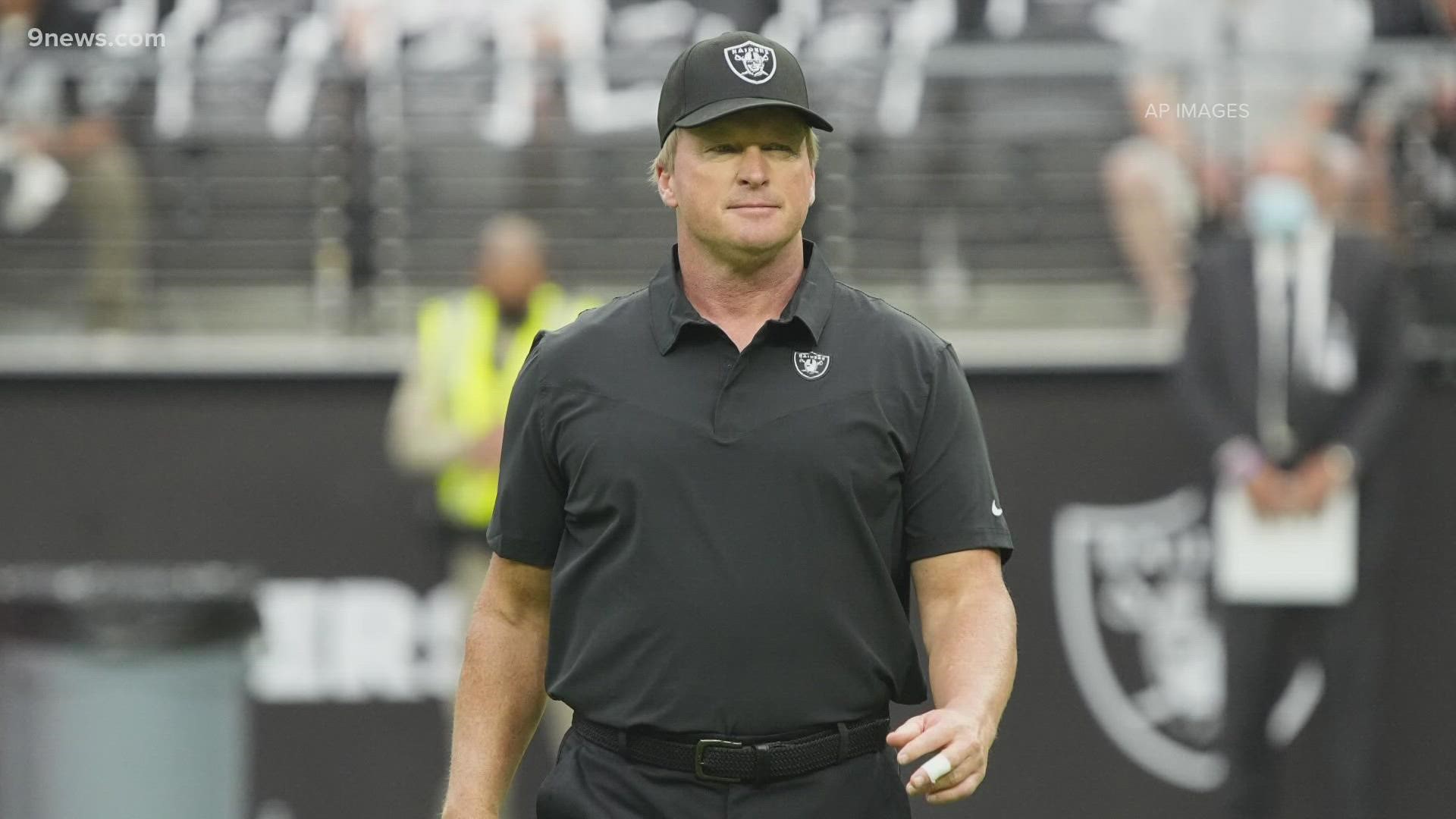The New York Times reported Monday Gruden frequently used misogynistic and homophobic language directed at NFL Commissioner Roger Goodell and others.
