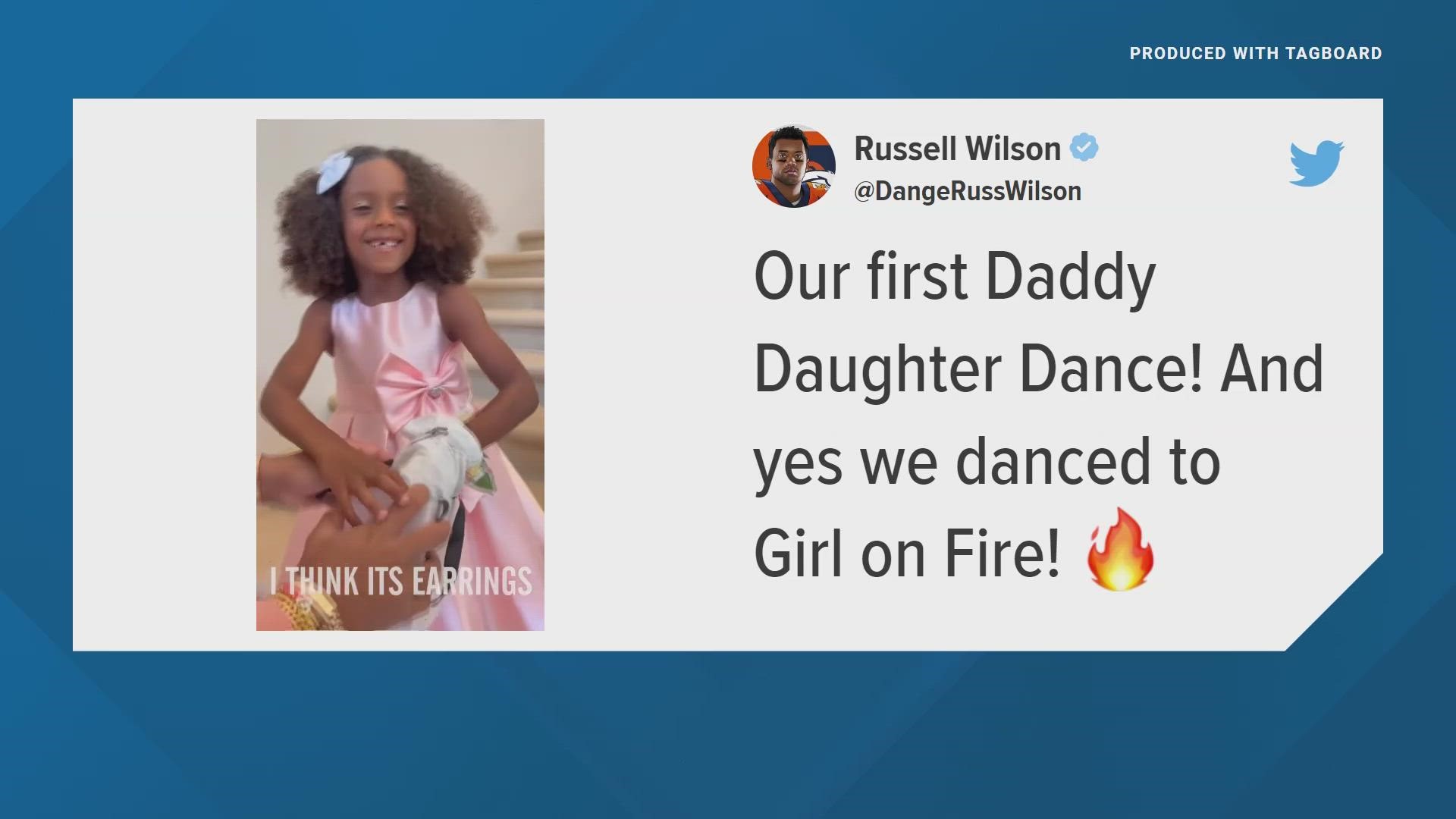 The Broncos QB took his daughter to their first daddy-daughter dance. He said they danced to "Girl on Fire."