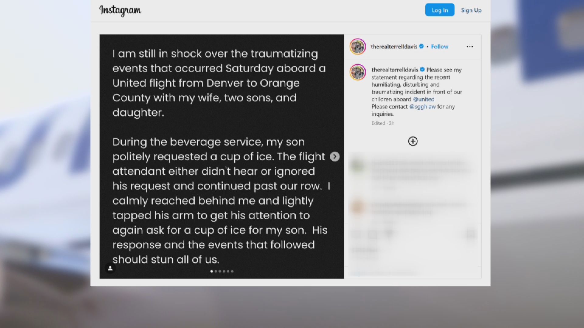 The Broncos Hall of Famer posted on Instagram that he was handcuffed by FBI agents Saturday after a Denver flight to Orange County, California.