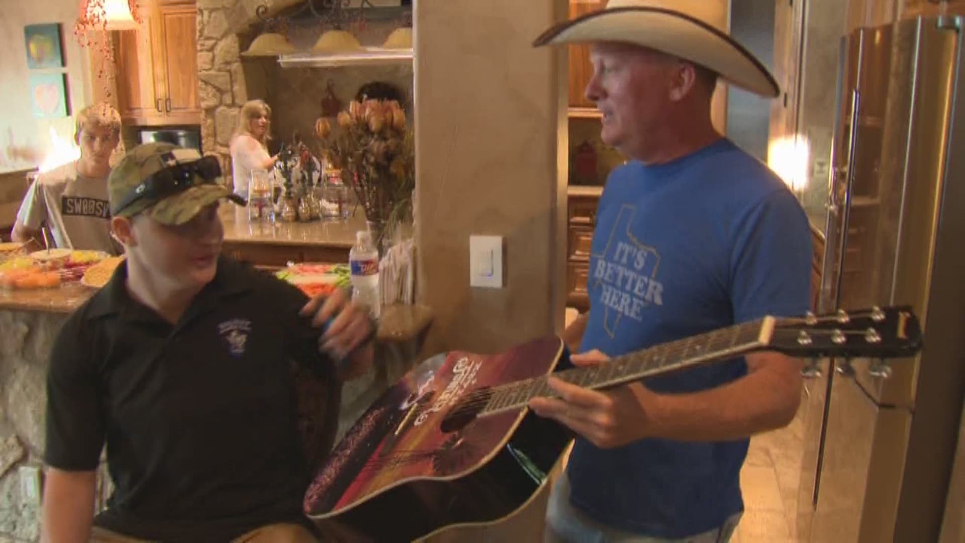 Texas Country music star Kevin Fowler greeted a very special fan in Williamson county Thursday night.