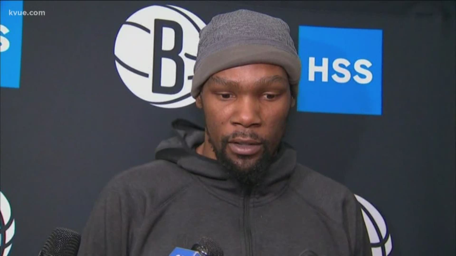 Former Texas Longhorn Kevin Durant spoke to the media about the passing of Kobe Bryant.