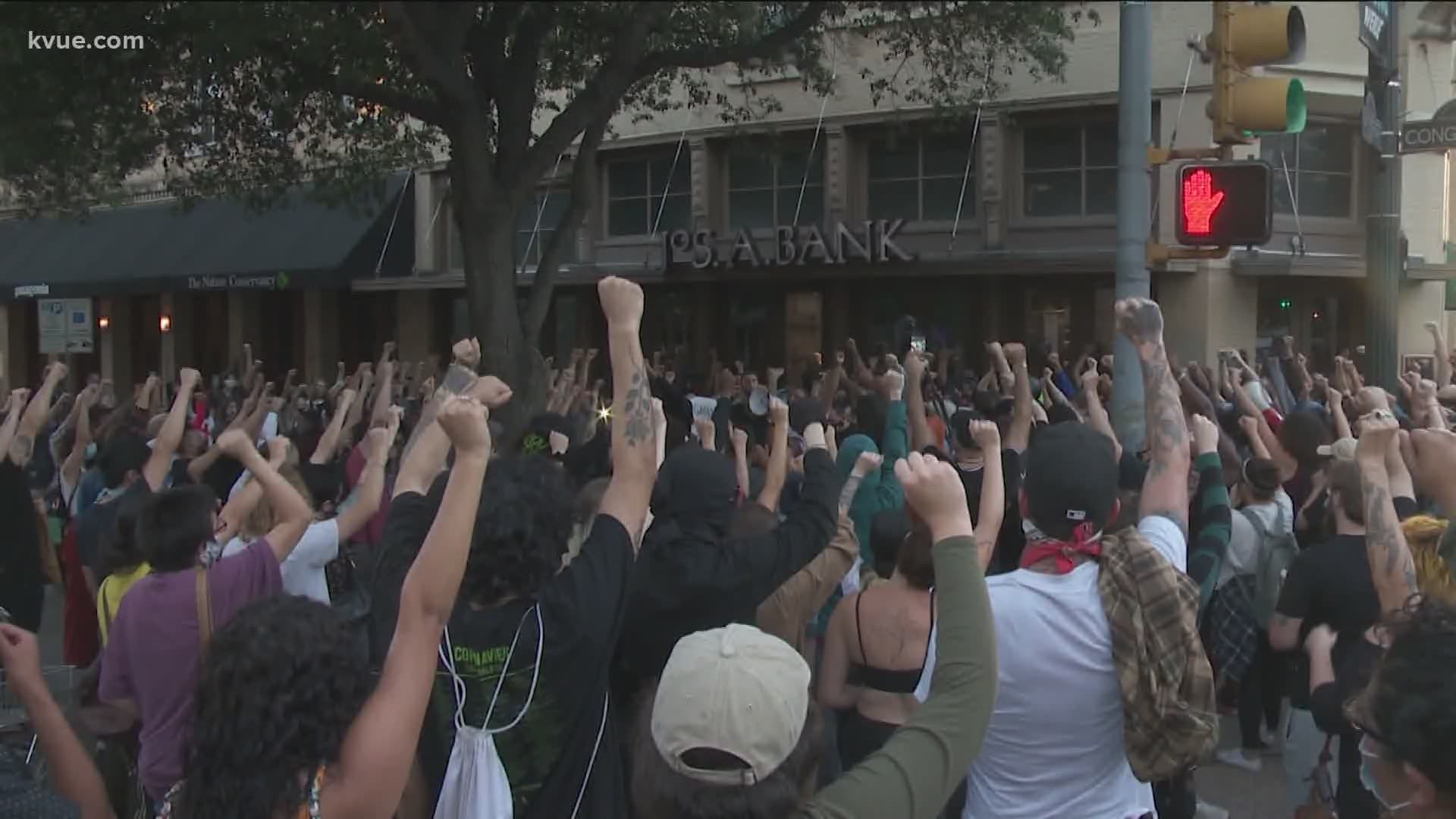 A vigil was held for Garrett Foster at 7 p.m. Sunday at Fourth Street and Congress Avenue. Foster was shot and killed while protesting in Downtown Austin.