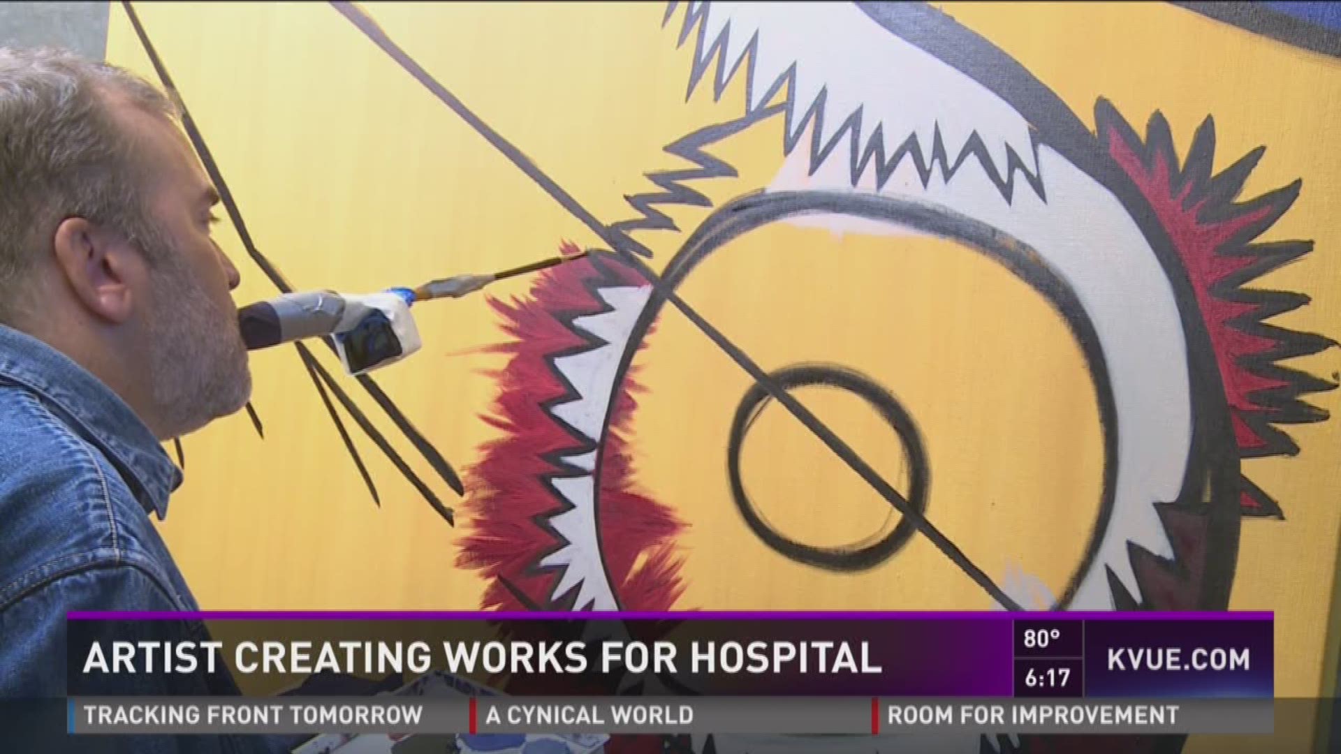 Artist creating works for hospital