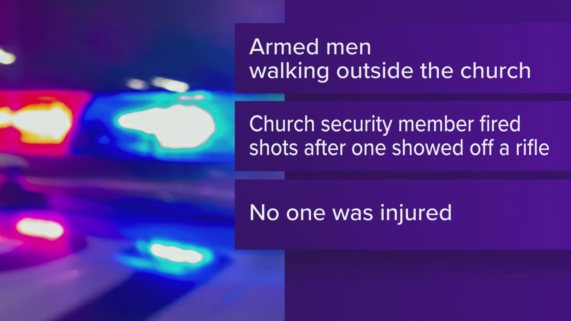 Law enforcement officials in Burnet County are looking for multiple suspects after shots were fired at a church.