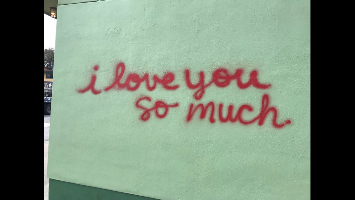 I Love You So Much Wall Restored After Someone Spray Paints Across Art Wfaa Com