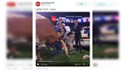WATCH: Bevo charges Georgia Bulldogs' mascot, reporters and media scatter