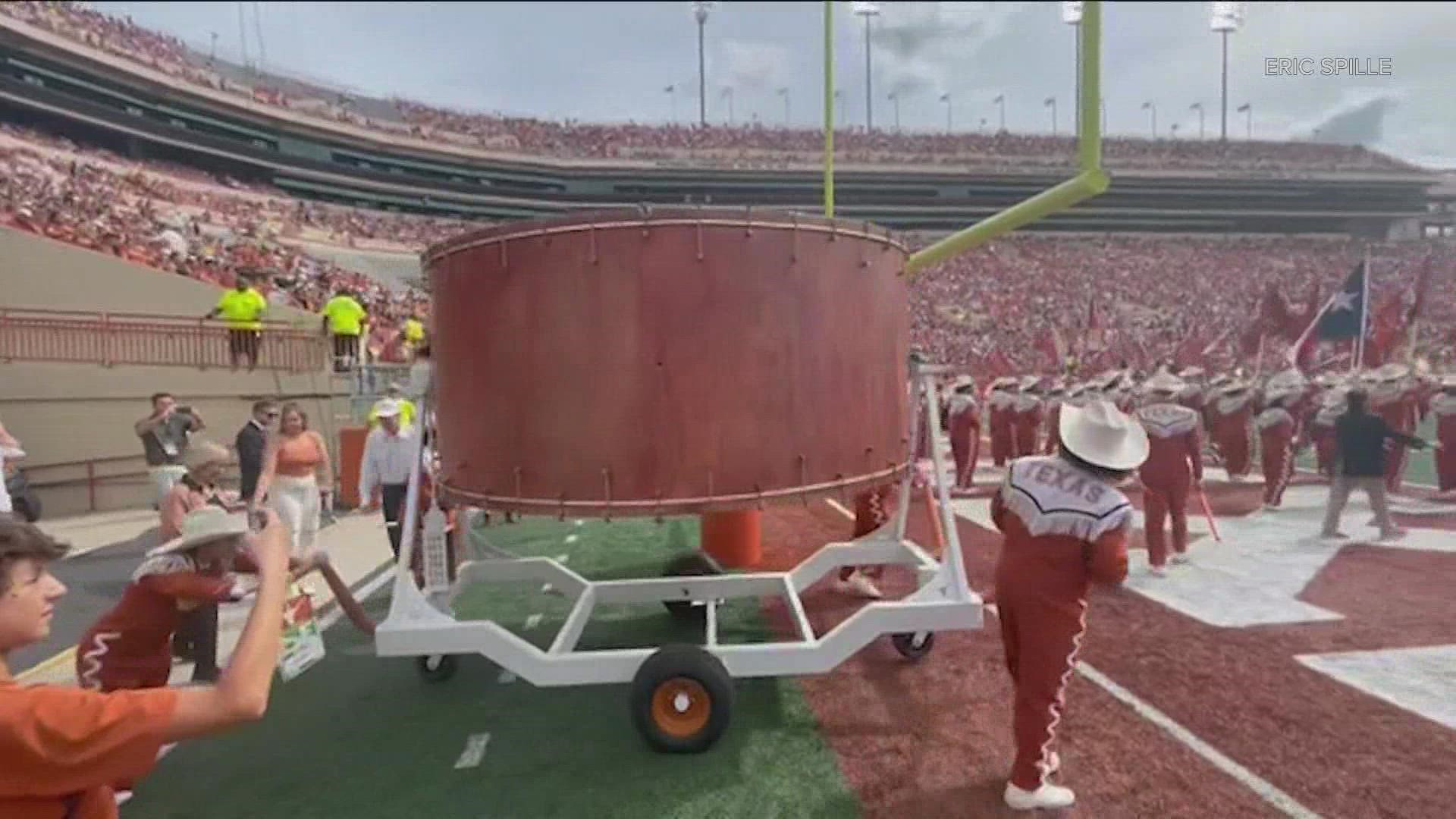 The new drum is said to be the biggest of its kind in the world.