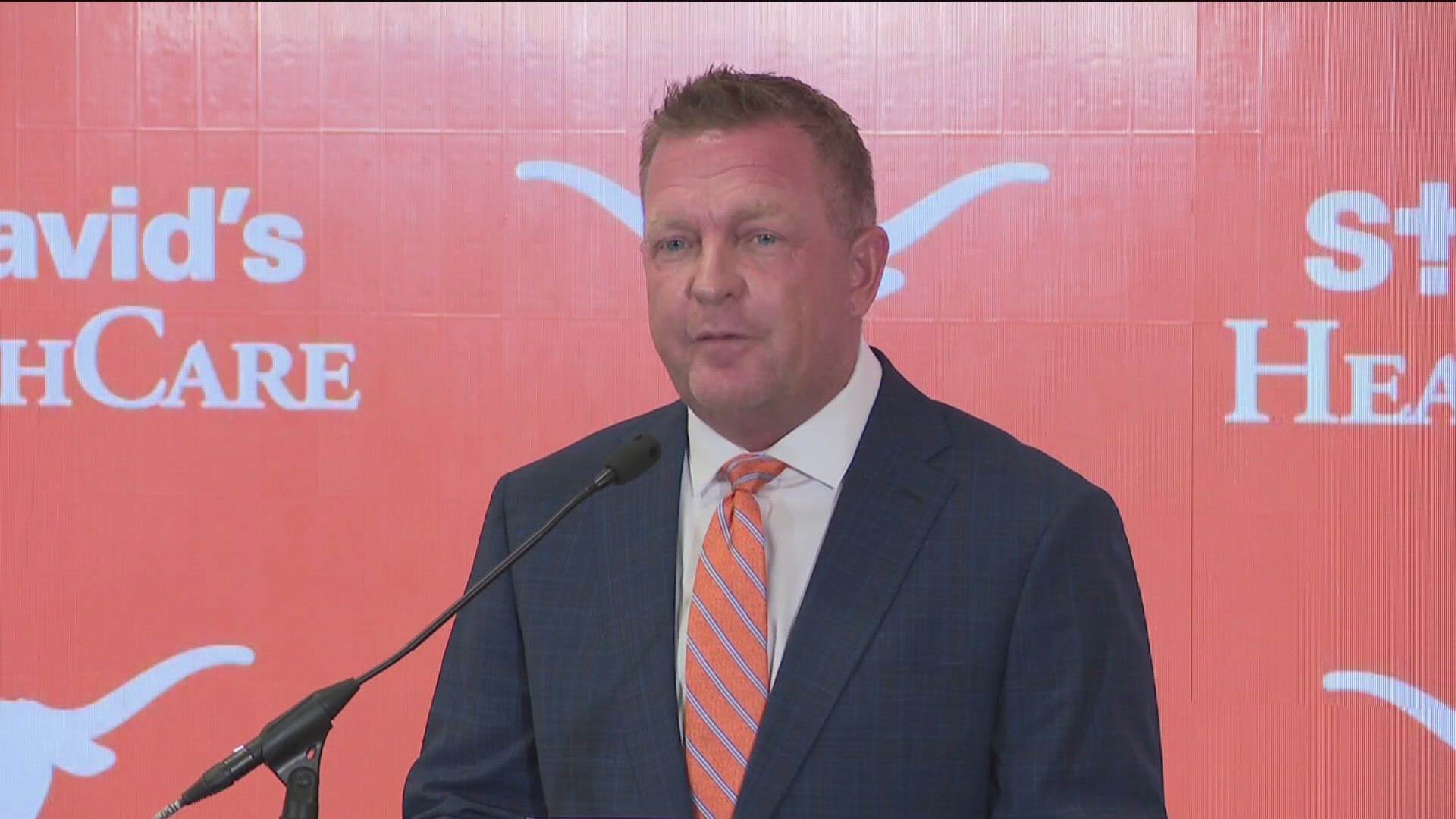 The Texas Longhorns officially introduced Jim Schlossnagle as UT's new head baseball coach on Wednesday. Schlossnagle acknowledged the hard feelings at Texas A&M.