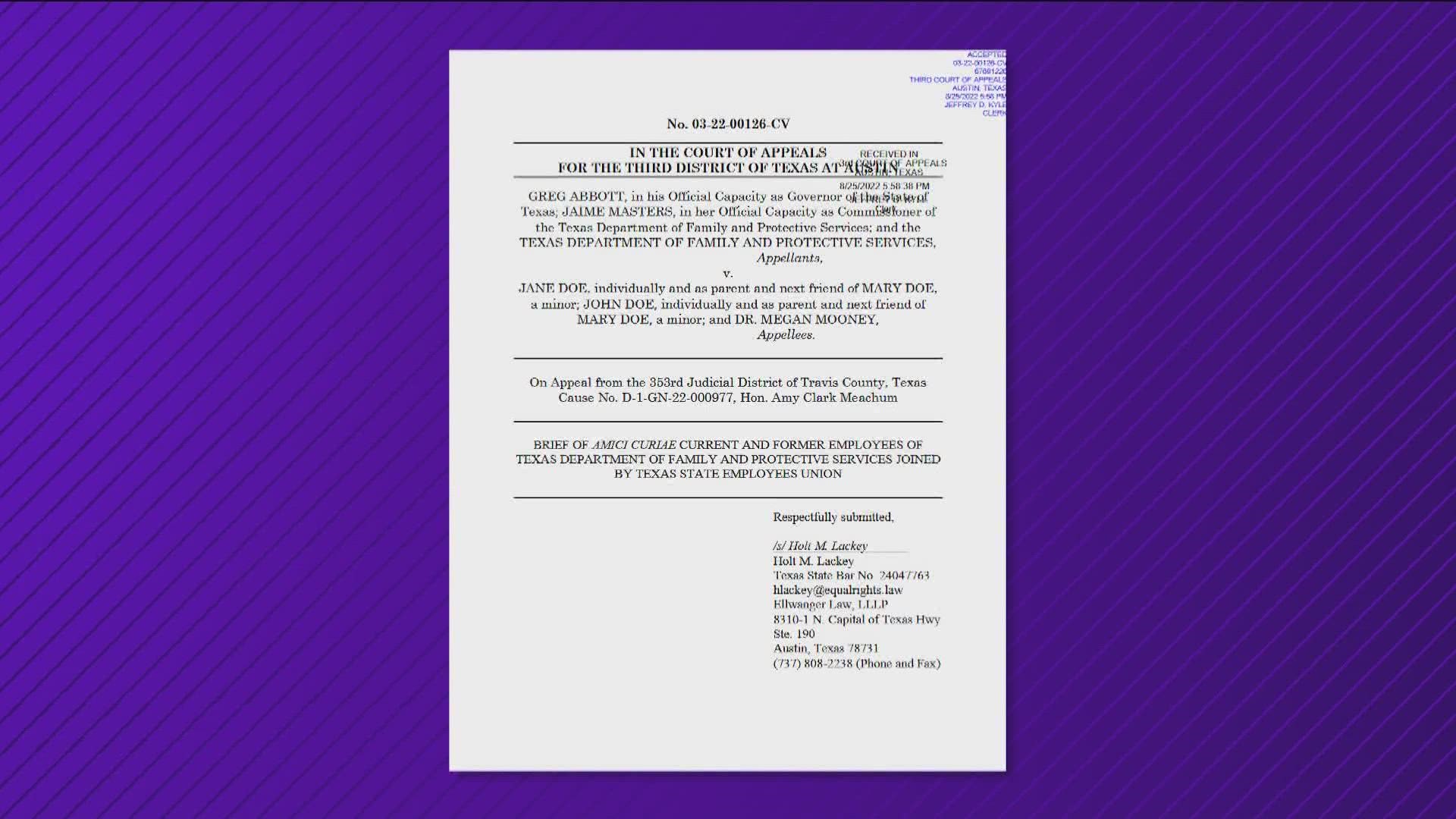 Sixteen current and former employees sent a dire warning in a recent court brief.