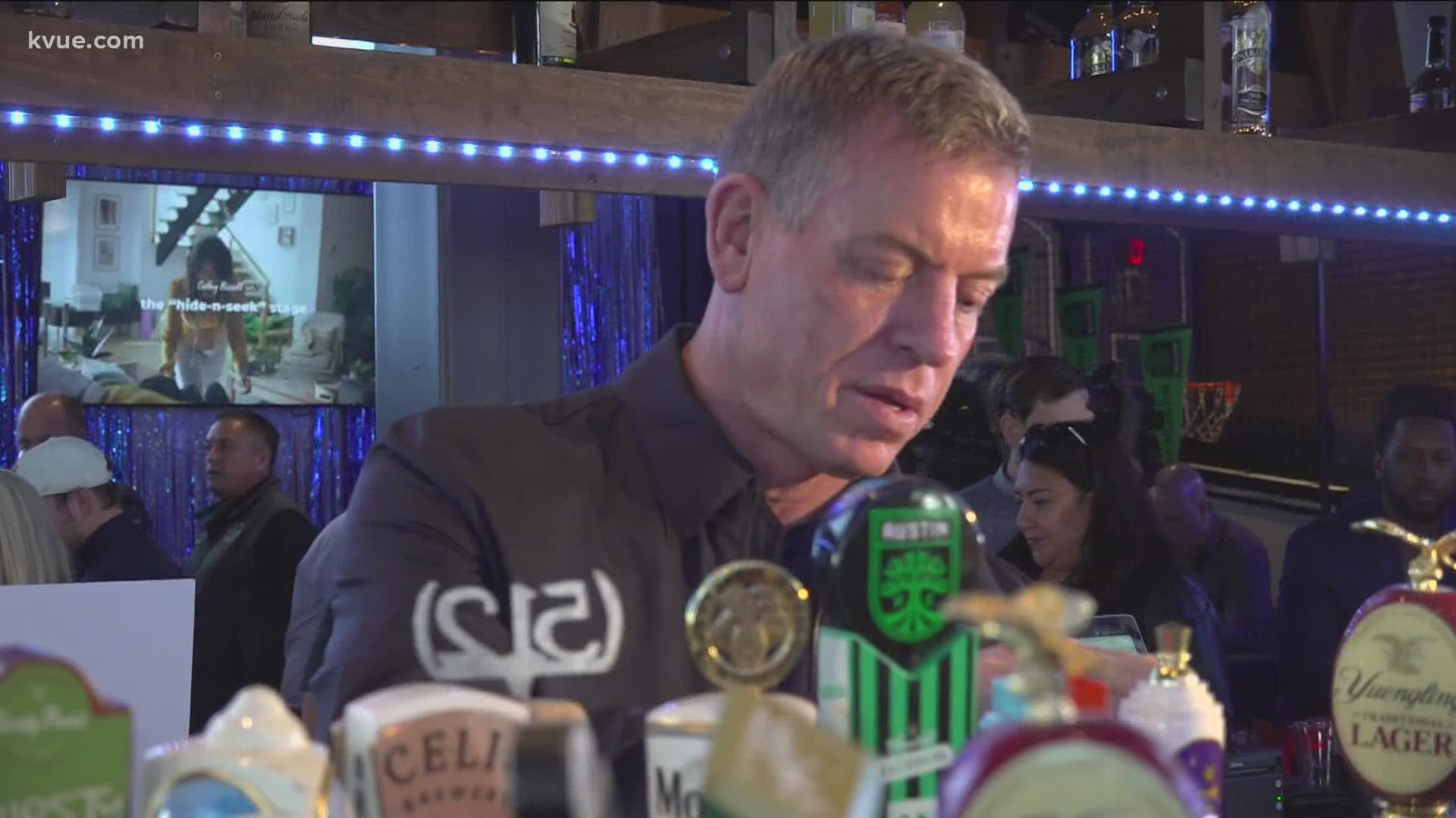 Earlier this year, Aikman announced that his new beer, EIGHT, would hit Texas bars and restaurants in February.