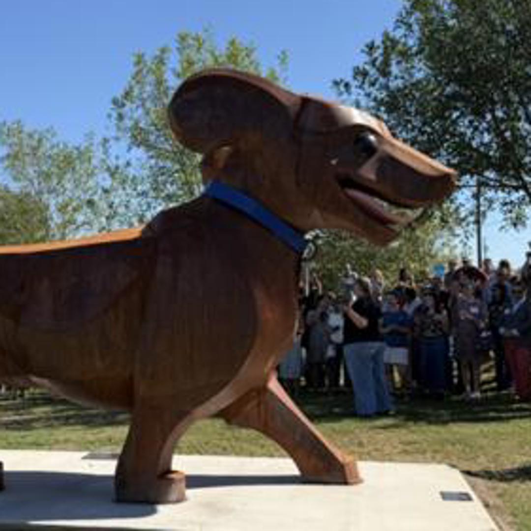 Buda’s newest landmark is a 19-foot-long wiener dog | wfaa.com