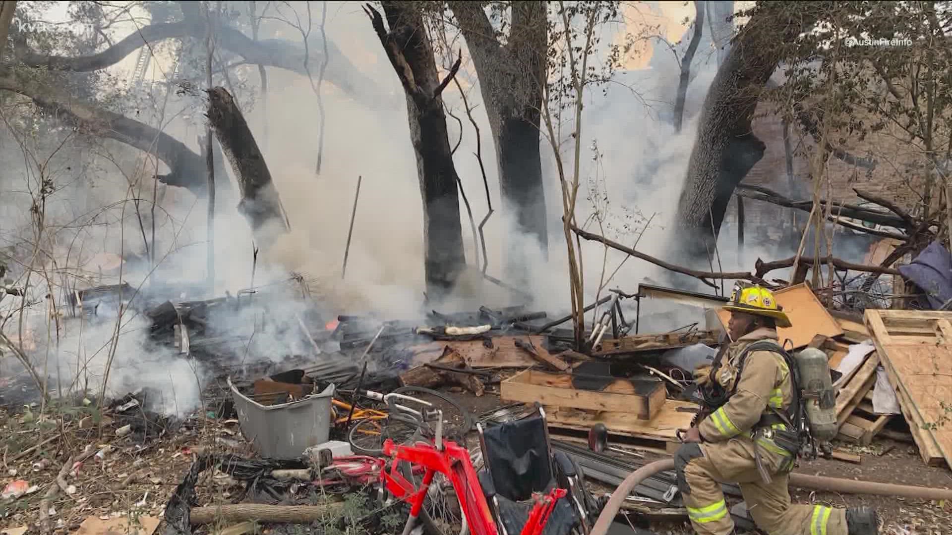 The AFD said the fire happened in the 600 block of Bastrop Highway.