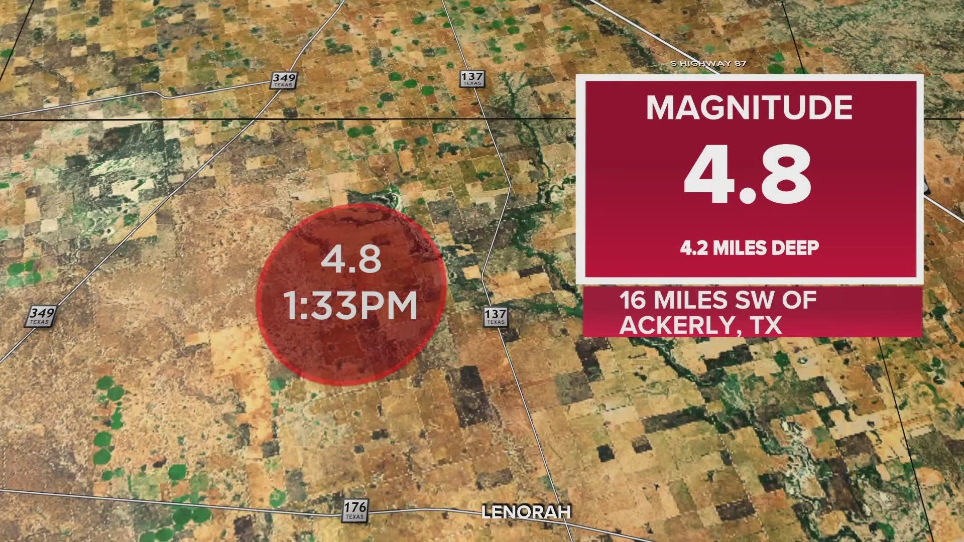 Two earthquakes reported in Ackerly, Texas, USGS says | wfaa.com