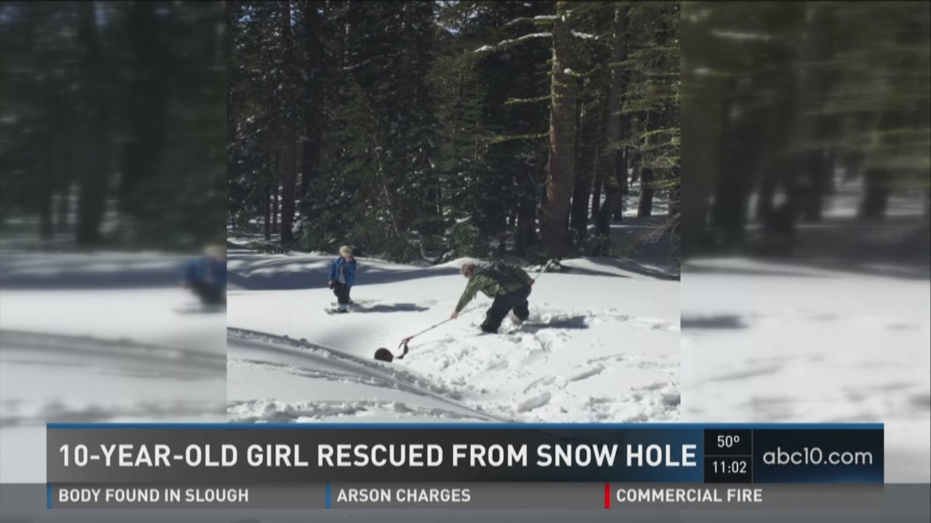 Woman rescued after falling in hole