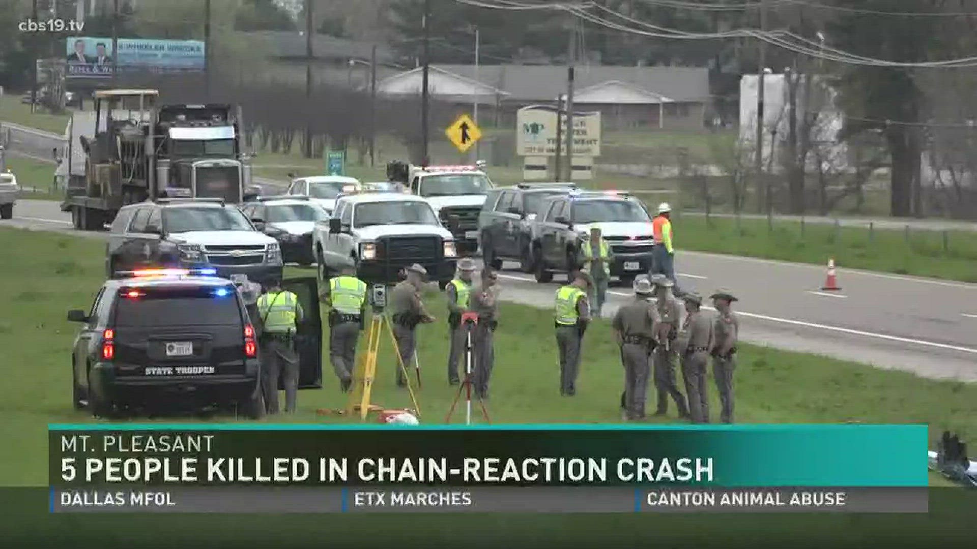 Five people were killed and four were injured after a truck rams into a minivan