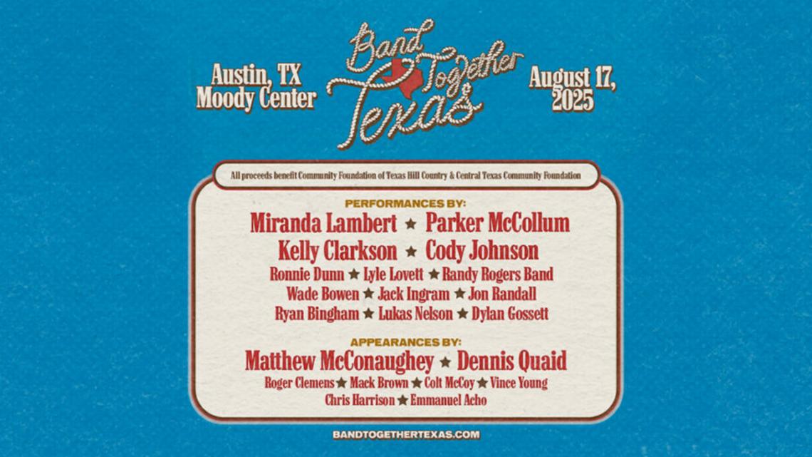 Miranda Lambert, Matthew McConaughey, Cody Johnson and others unite for concert aiding Texas flood recovery