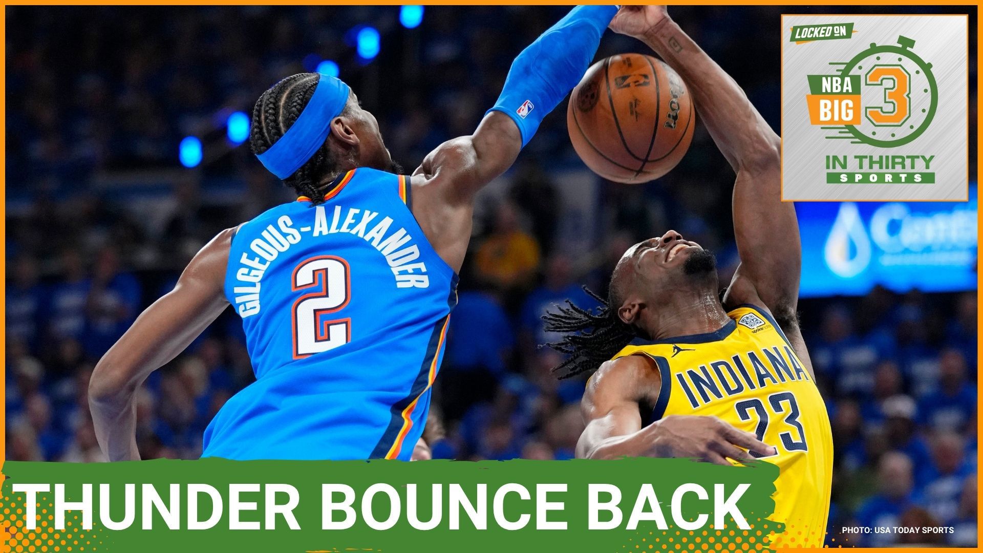 The Thunder tie the NBA Finals and beat the Pacers in Game 2, while Indiana struggles in the loss. The Grizzlies lose Zach Edey for the start of next season.