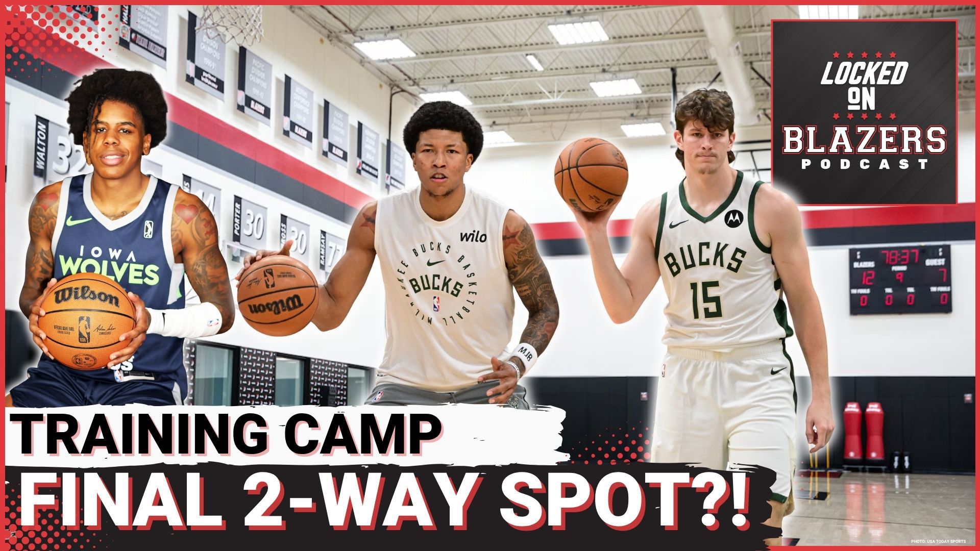 Training camp, baby! The Trail Blazers added three players to compete for the final two-way spot on the roster.