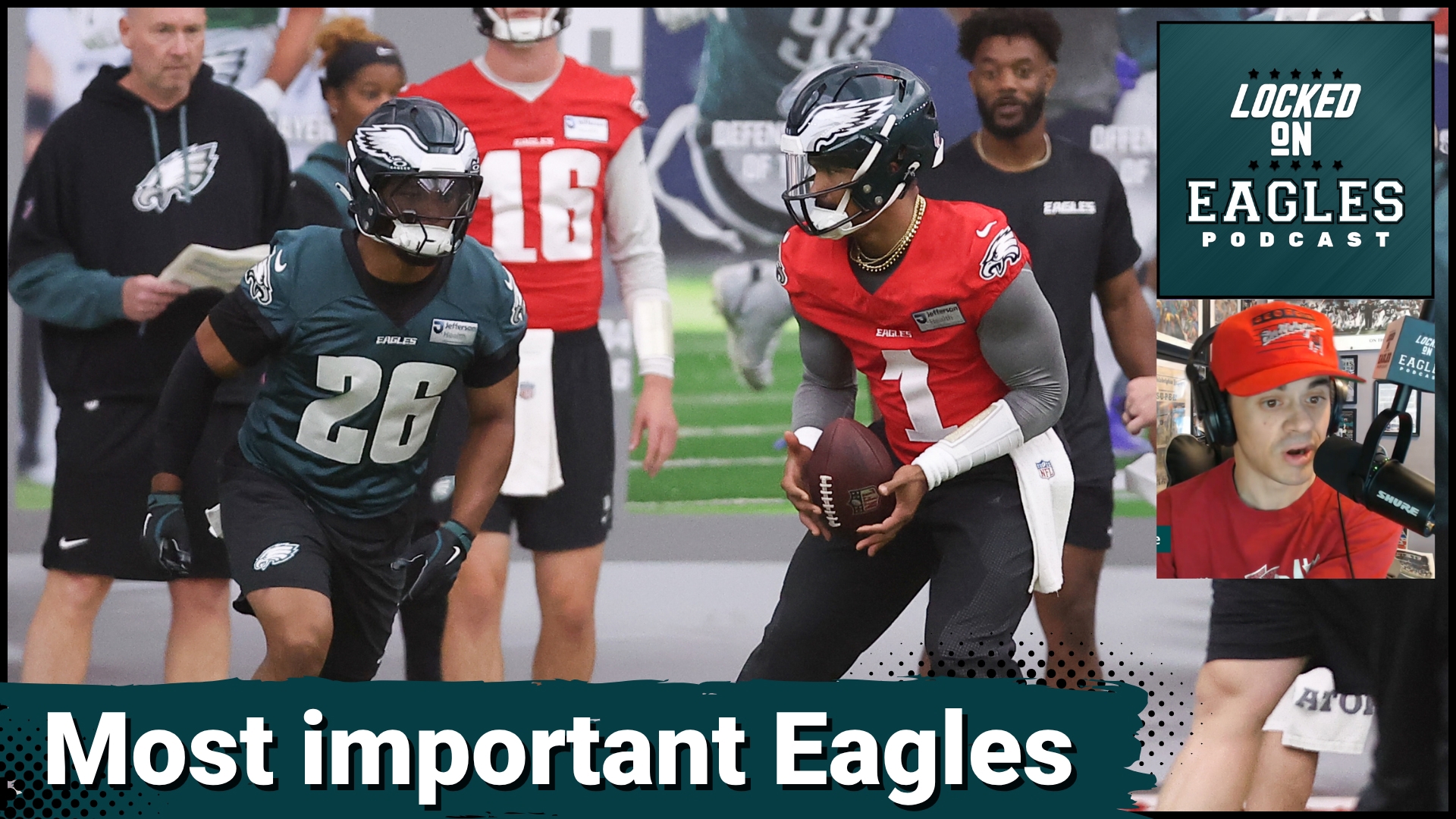 Who are the top 10 most important players for the Philadelphia Eagles heading into the 2025 season?