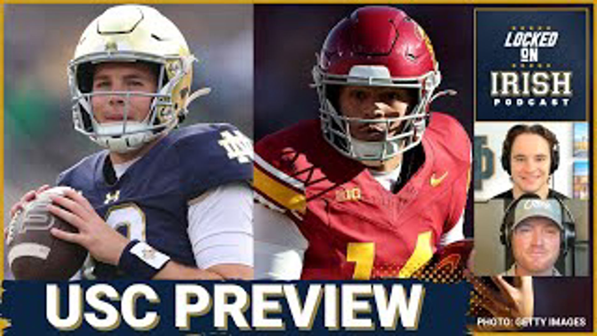 The Notre Dame Fighting Irish head to Los Angeles, California to take on the USC Trojans in the final regular season game.