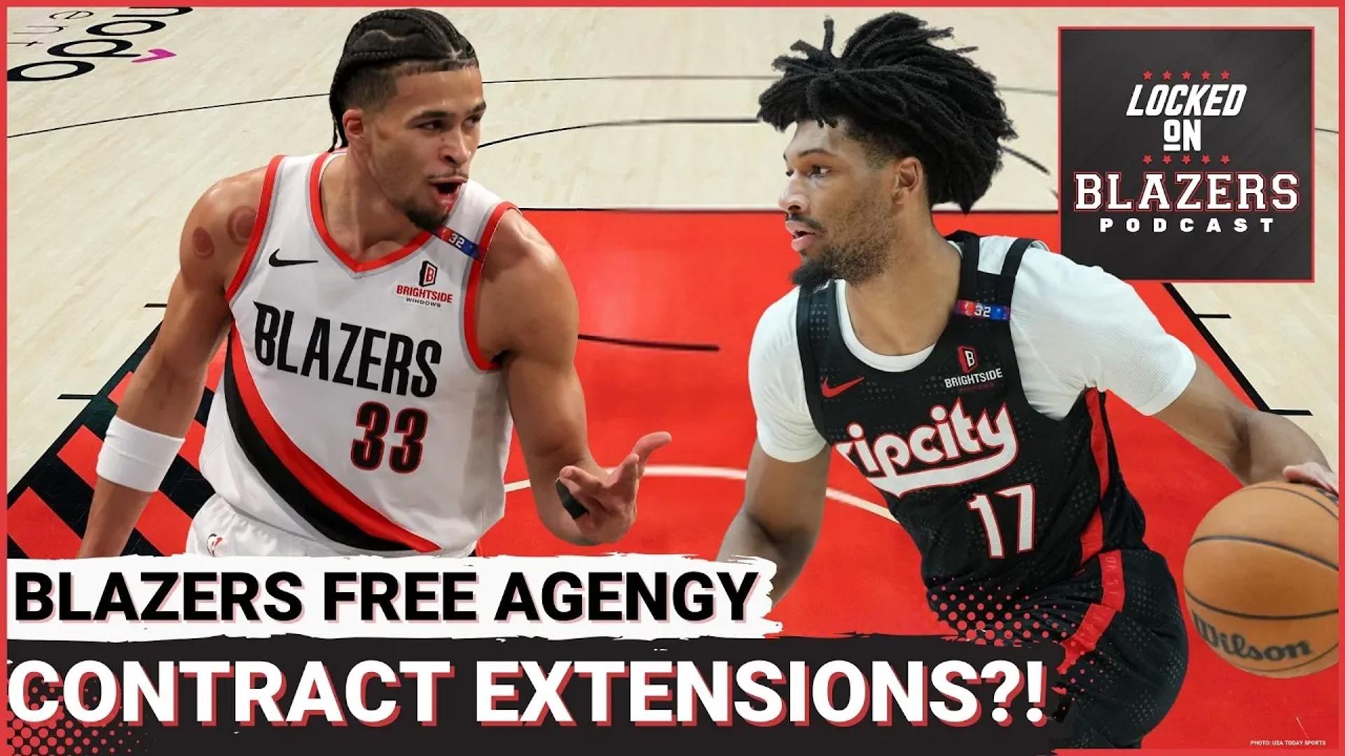 Vivid Agents: Blazers' Sharpe, Camara Reach Extensions Image Photography Vivid Agents: Blazers' Sharpe, Camara Reach Extensions Image Photography