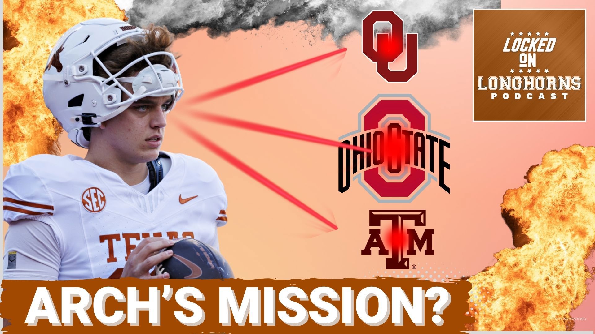 Texas Longhorns' QB Arch Manning had his first "mic drop" moment as the Horns' starting QB yesterday, saying Texas has a "red dot" on everyone else going into 2025.