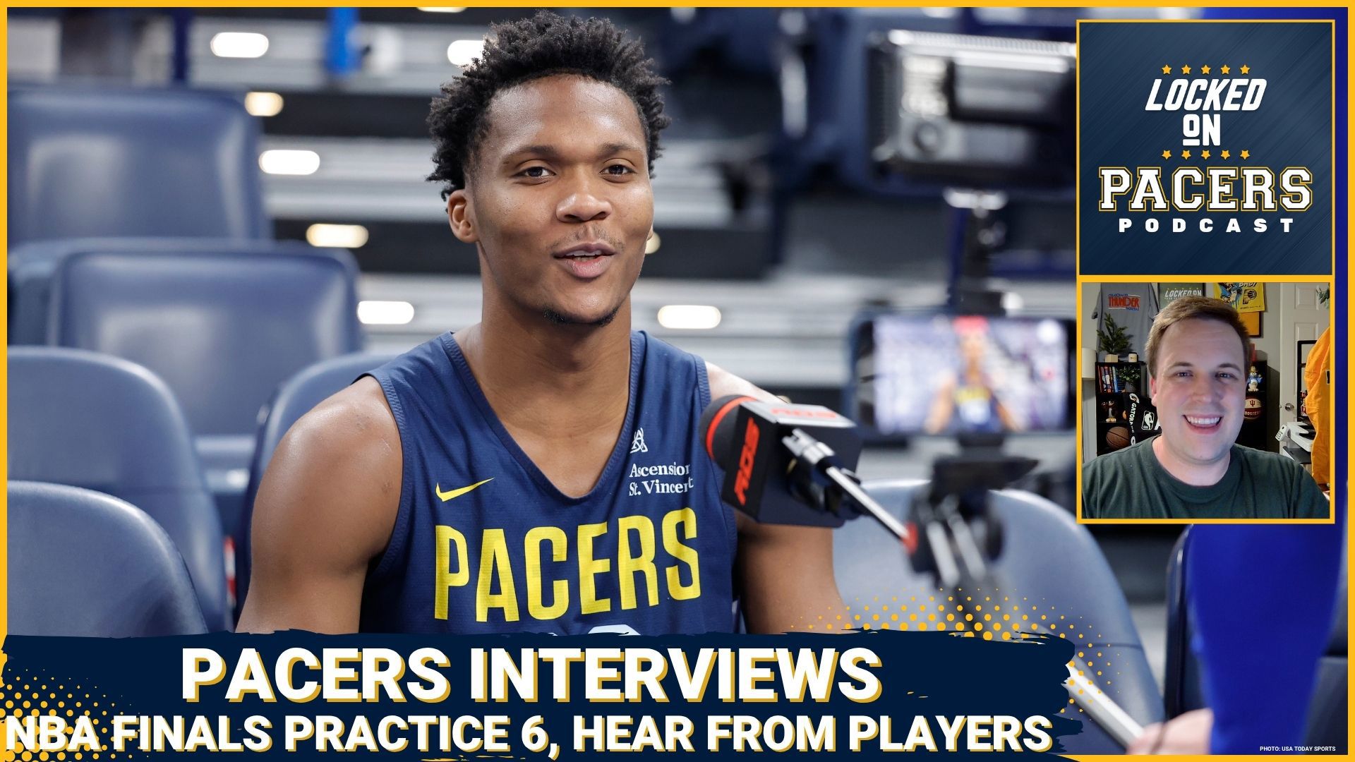 Tony East caught up with Indiana Pacers + Oklahoma City Thunder players to talk about NBA Finals before Game 6. Hear from Tyrese Haliburton, Andrew Nembhard, more.