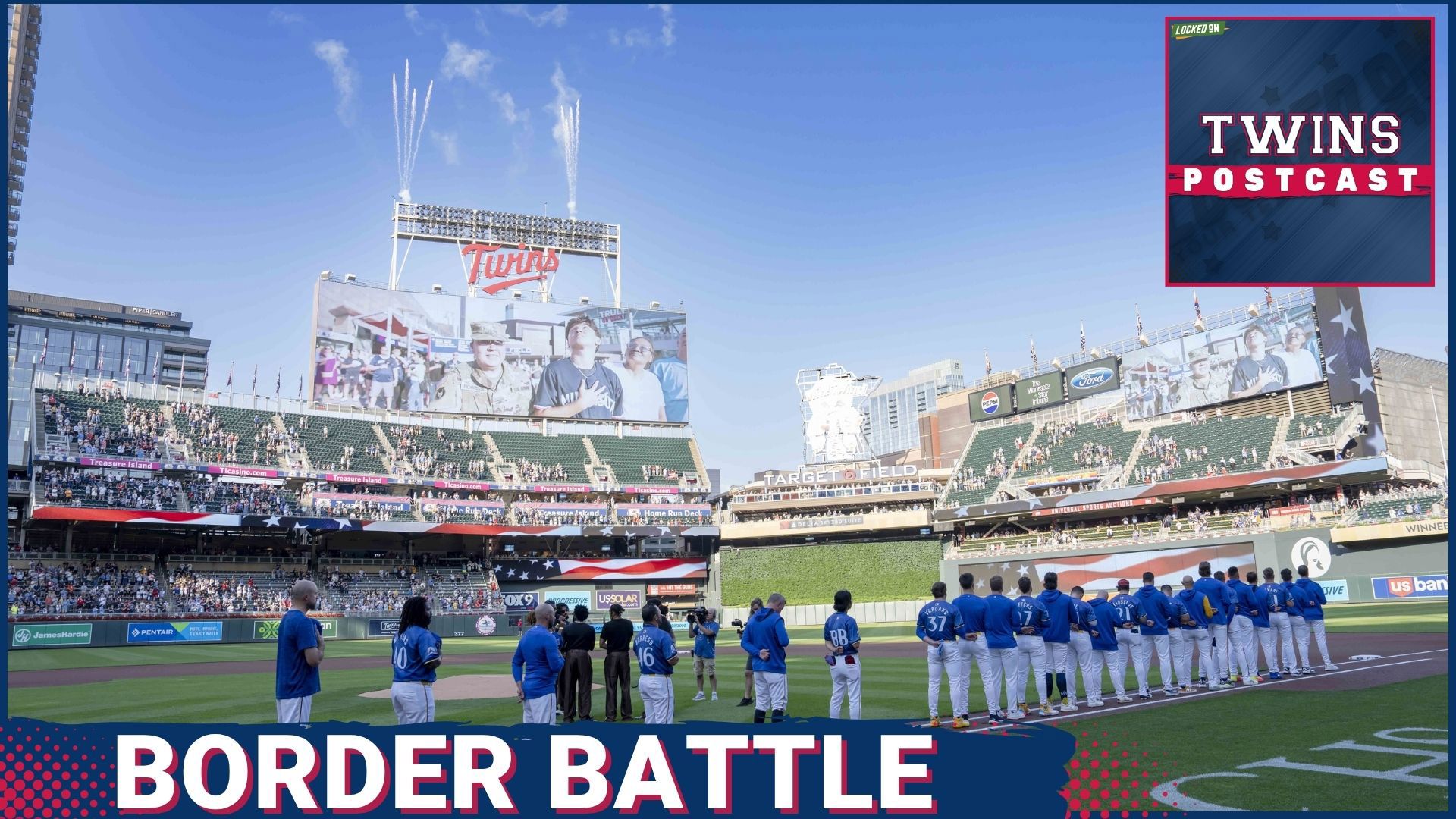 The Minnesota Twins fall in game one of the border battle after Justin Topa gave up five runs while recording only a single out on the night.