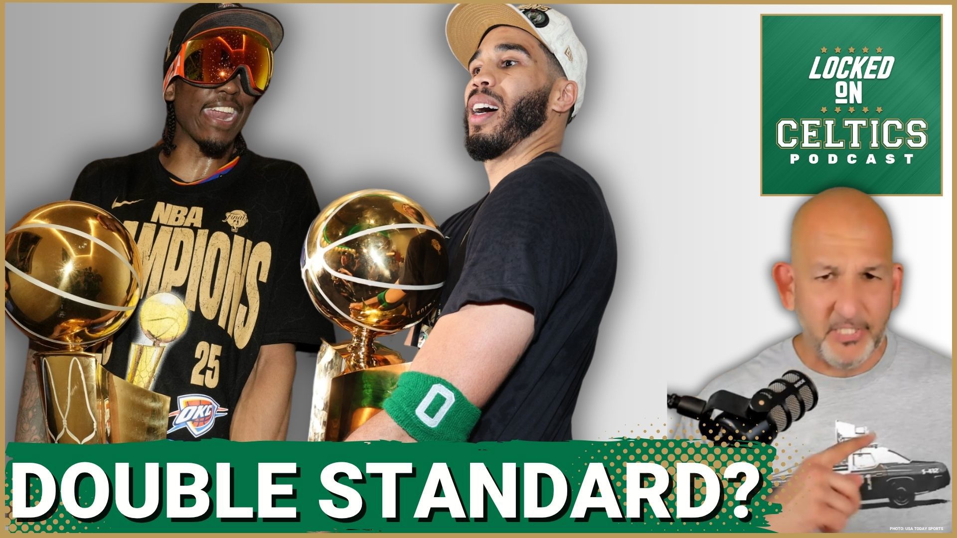 John Karalis discusses OKC's title, Jayson Tatum's recovery, and fan interactions on the Locked On Celtics podcast. He analyzes the NBA draft and CBA impact on teams