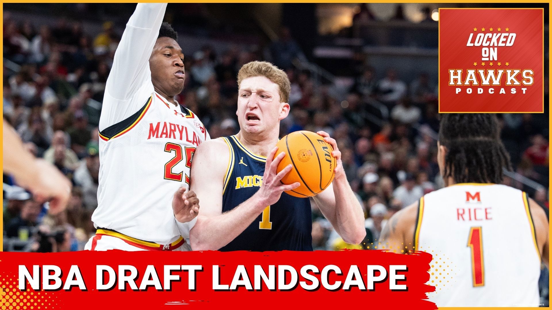 The show focuses on the overall 2025 NBA Draft landscape for the Atlanta Hawks, as well as prospect focuses on Kon Knueppel, Derik Queen, and Noa Essengue.