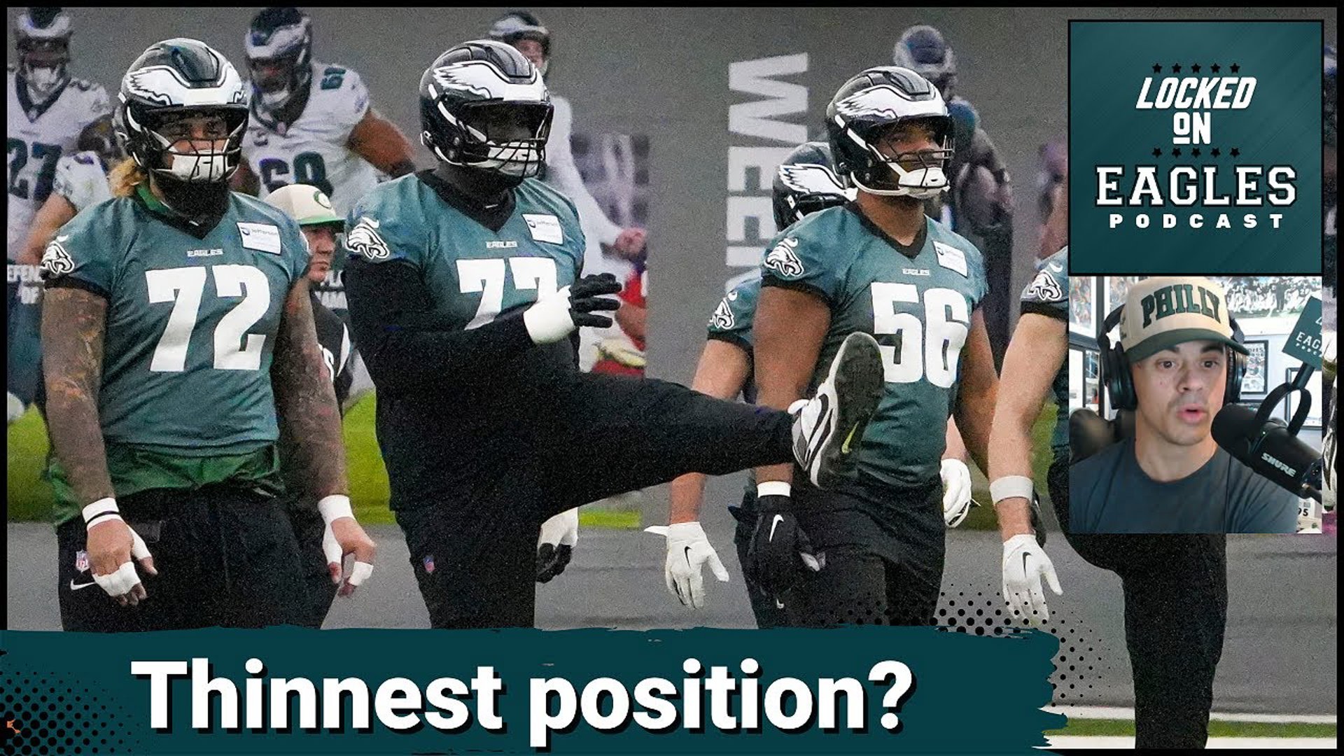 Where could the 2025 Philadelphia Eagles be in the most trouble if there are more injuries this season than in 2024?