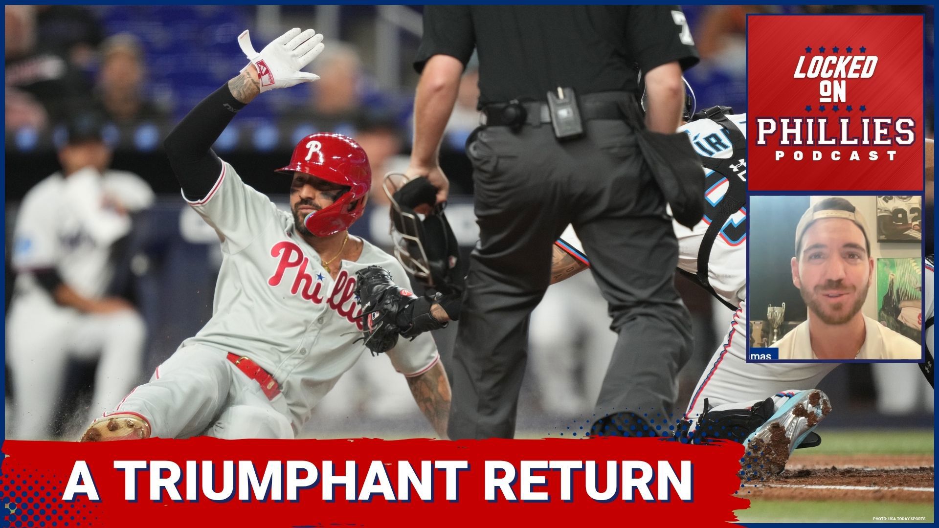 In today's episode, Connor reacts to the Philadelphia Phillies win over the Miami Marlins down in South Beach, including a moment of poetic justice for Castellanos