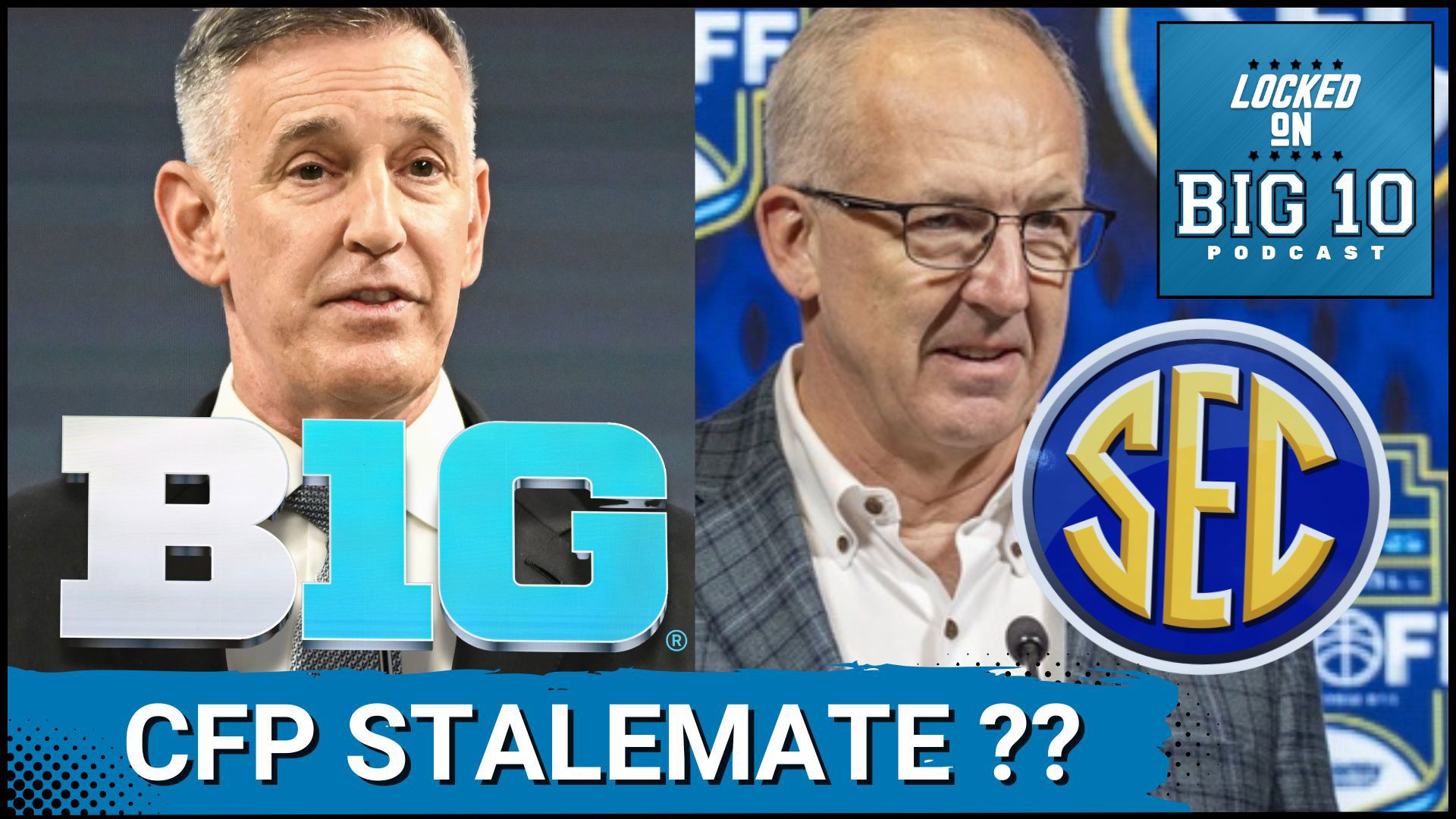 CFP talks hit snag over SEC's 5+11 push. Big Ten recruiting heats up. We analyze playoff solutions and conference buzz in this packed episode.
