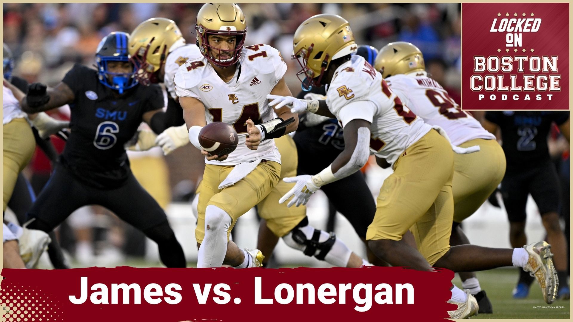 Is Dylan Lonergan or Grayson James the answer for Boston College Eagles Football?