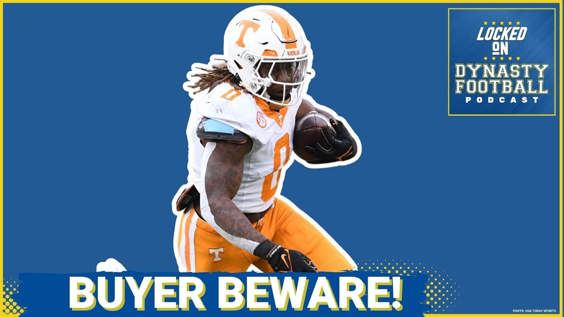 Tennessee RB Jaylen Wright is one of the most explosive running backs in the 2024 NFL Draft. But he is a HUGE risk in your rookie drafts.