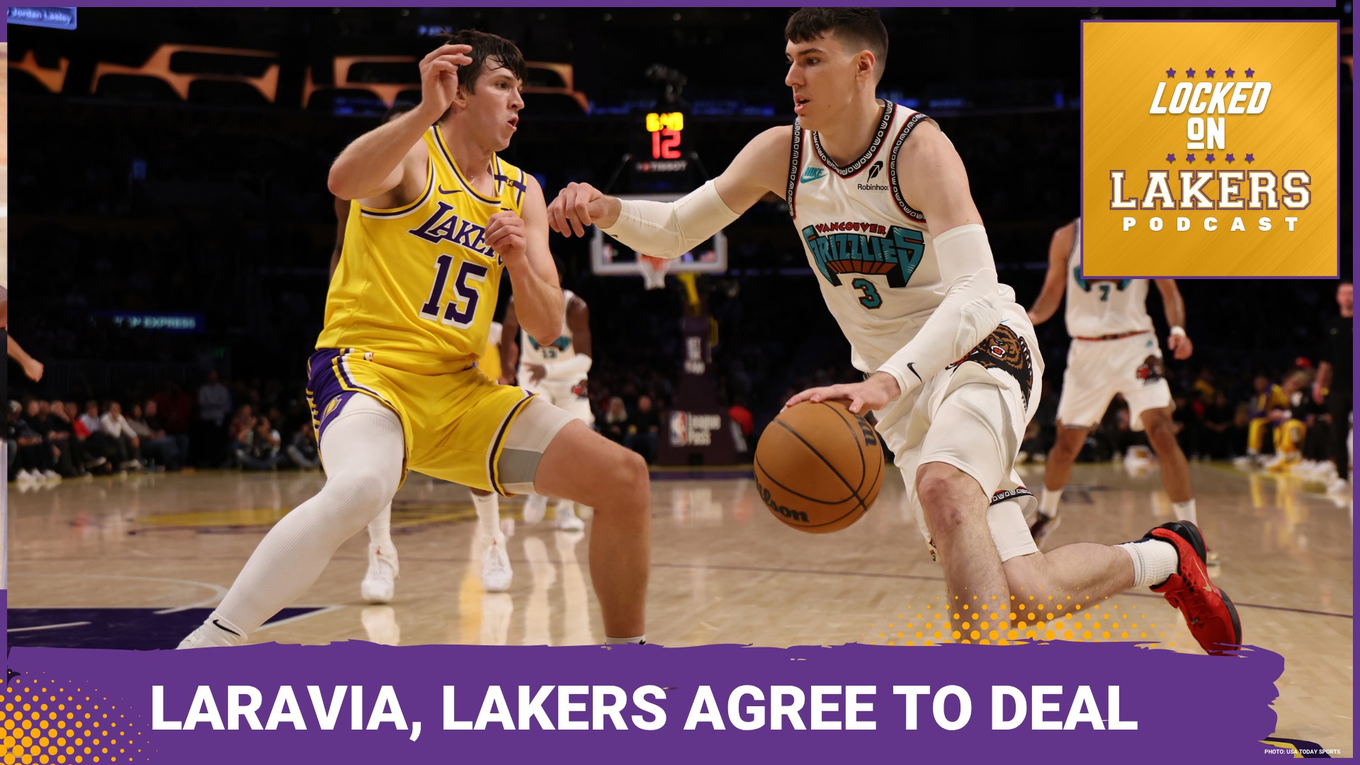 Day one of free agency ends for the Lakers with Jake LaRavia on board, Dorian Finney-Smith gone, Deandre Ayton on the radar and a rumored plan centered around 2027.