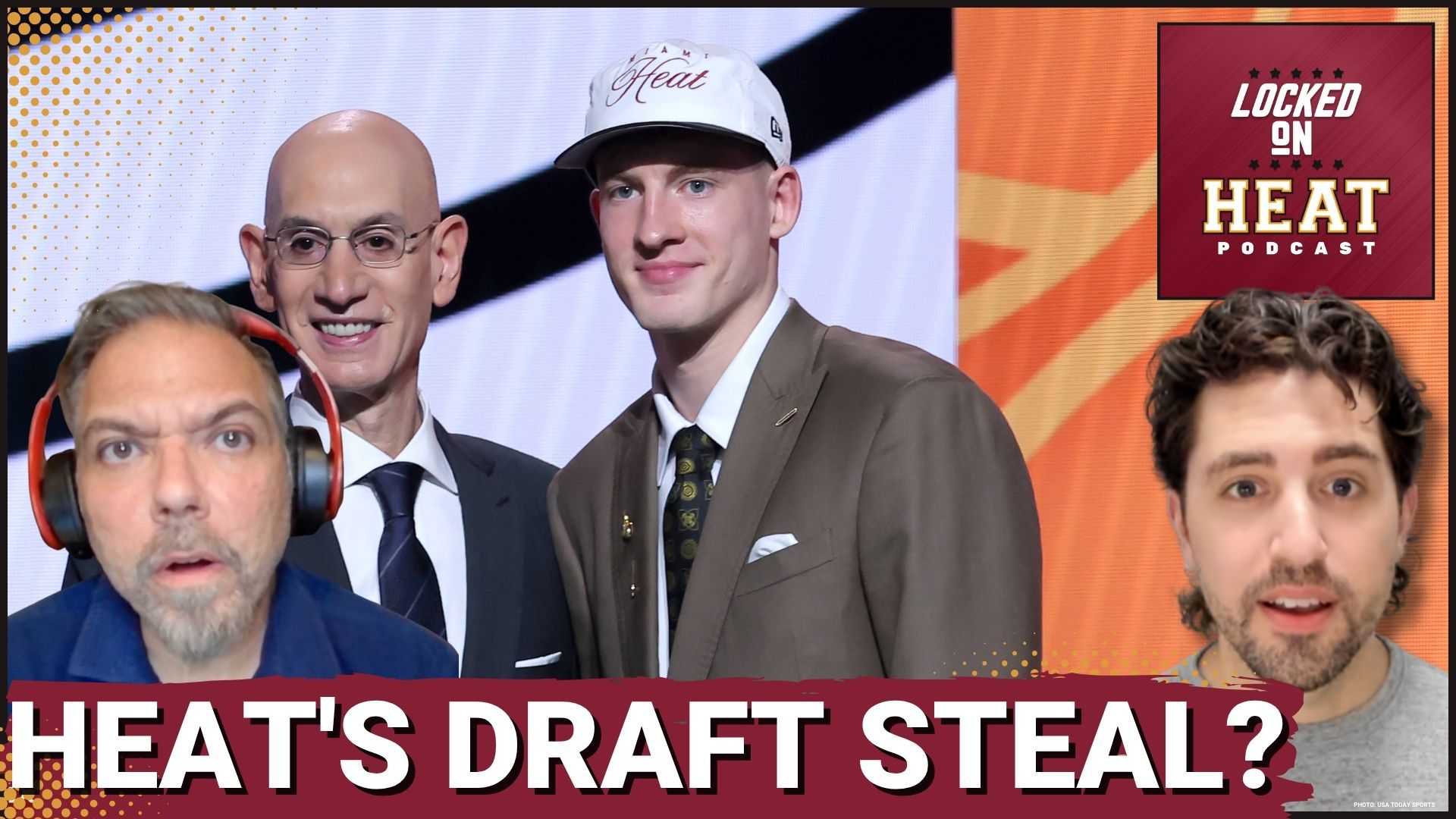 The Miami Heat selected Kasparas Jakucionis with the no. 20 pick in the NBA Draft.