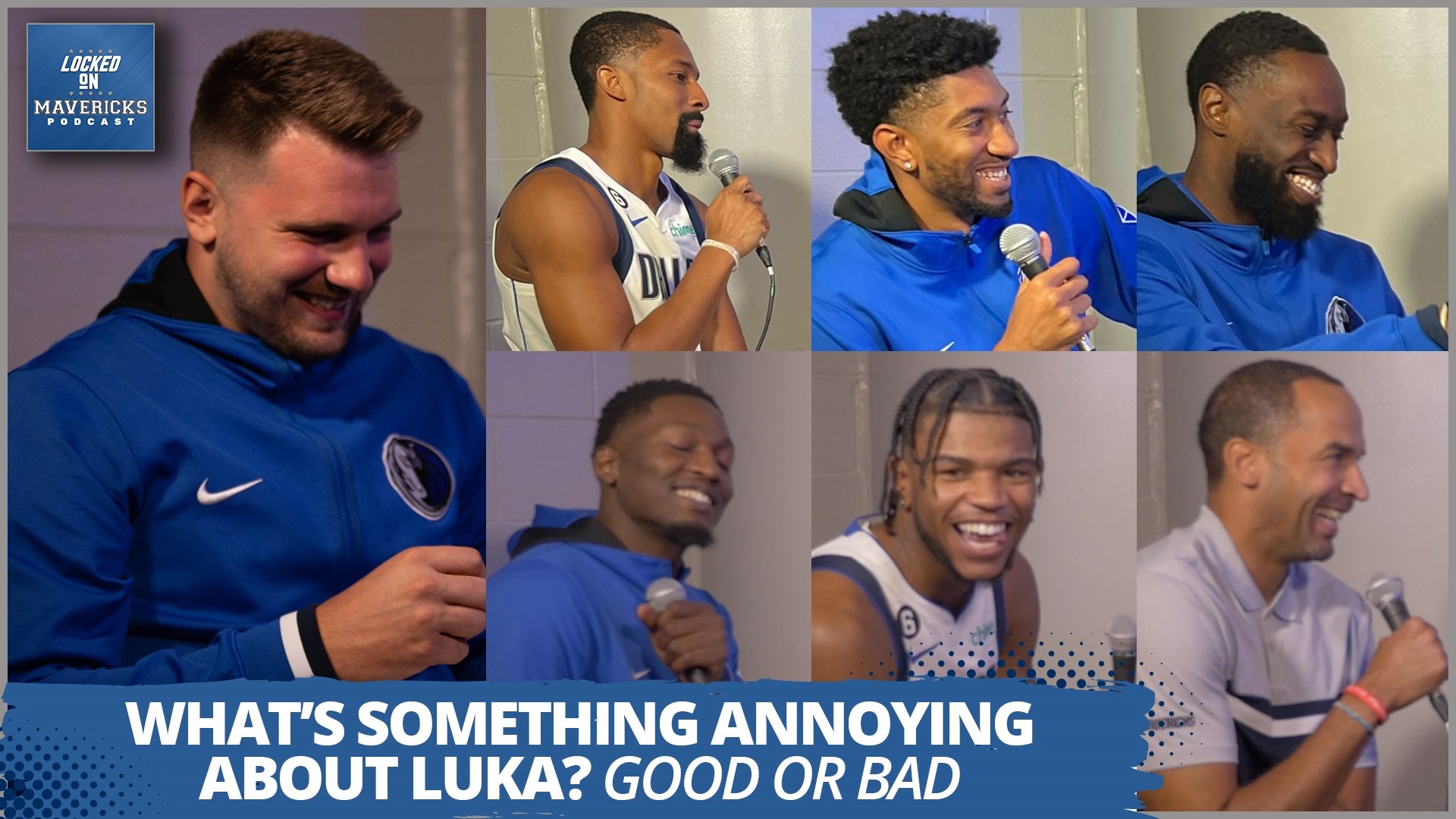 On Dallas Mavericks Media Day we asked Luka Doncic's teammates what's something annoying about the Mavs' star player (good or bad).
