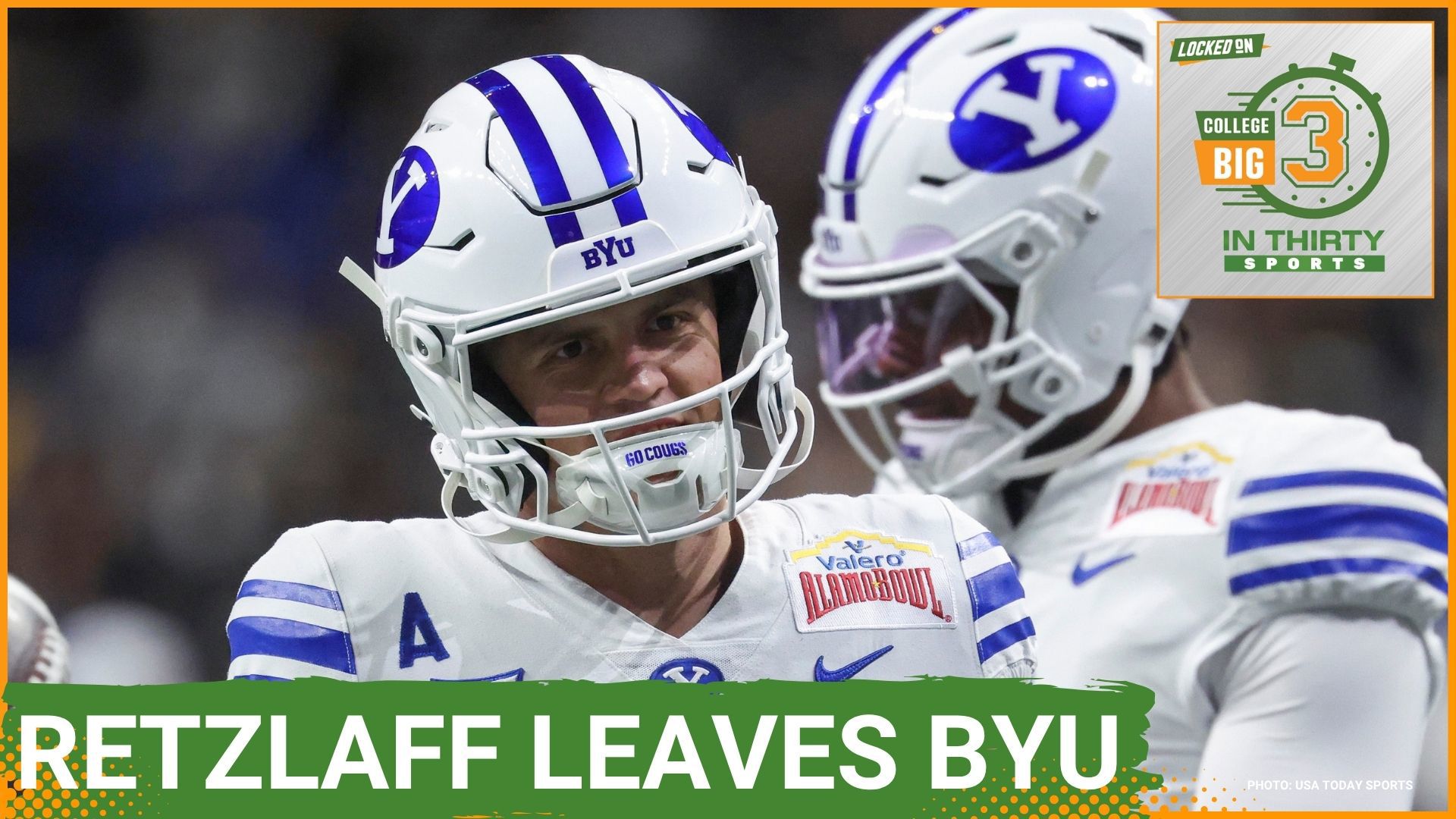 Jake Retzlaff leaves BYU and Alabama lands a five-star outside linebacker. Notre Dame gets a four-star tight end on the recruiting trail.