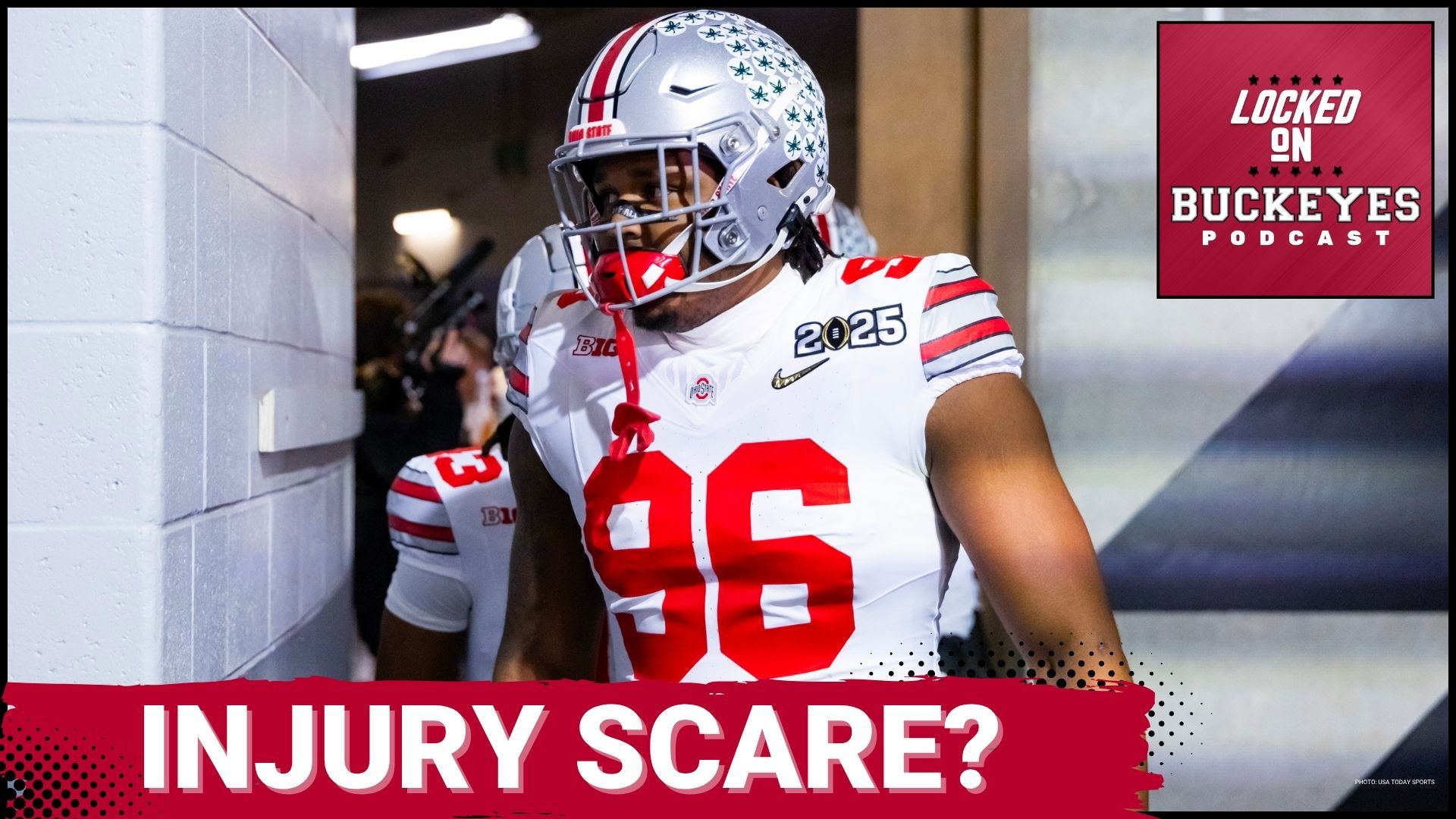 Host Jay Stephens breaks down Ohio State's first day of fall football camp, including a lower body injury to defensive tackle Eddrick Houston.